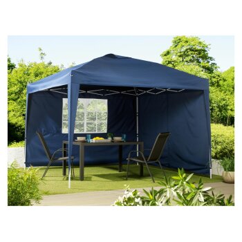 LIVARNO home Faltpavillon, mit 2 Wänden, blau - B-Ware Transportschaden Kosmetisch