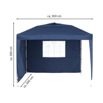 LIVARNO home Faltpavillon, mit 2 Wänden, blau - B-Ware Transportschaden Kosmetisch