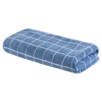 LIVARNO home Frottier-Badetuch, aus reiner Baumwolle, 100x150 cm (blau) - B-Ware neuwertig