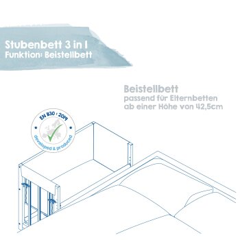 roba Sternenzauber 2-in1 Stubenbett,  taupe - B-Ware sehr gut
