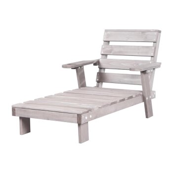 roba Little Stars Outdoor-Kinderliege, inkl. Sitzpolster, grau lasiert - B-Ware neuwertig