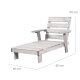 roba Little Stars Outdoor-Kinderliege, inkl. Sitzpolster, grau lasiert - B-Ware neuwertig