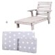 roba Little Stars Outdoor-Kinderliege, inkl. Sitzpolster, grau lasiert - B-Ware neuwertig