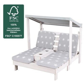 roba Outdoor-Kinderliege Little Stars, inkl. Polster, grau - B-Ware sehr gut