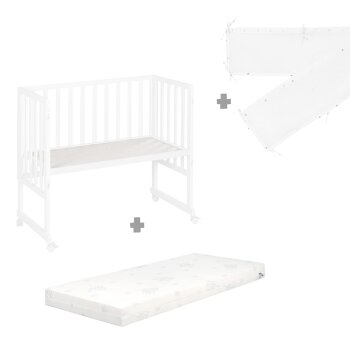 roba safe asleep Stuben- & Beistellbett, 3in1 mit Barriere, 45 x 90 cm, weiß - B-Ware neuwertig