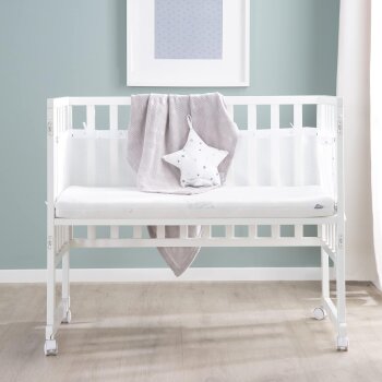 roba safe asleep Stuben- & Beistellbett, 3in1 mit Barriere, 45 x 90 cm, weiß - B-Ware neuwertig