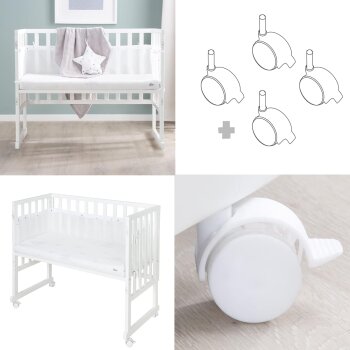 roba safe asleep Stuben- & Beistellbett, 3in1 mit Barriere, 45 x 90 cm, weiß - B-Ware neuwertig