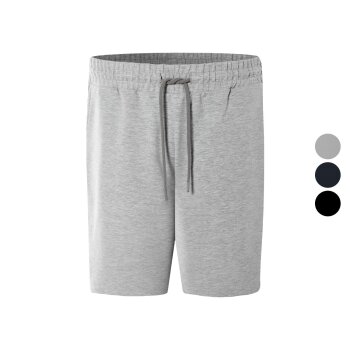 LIVERGY® Herren Sweatshorts, mit Rollkante am Saum -...