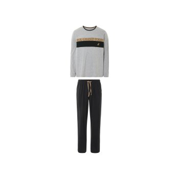 LIVERGY® Herren Pyjama, mit hohem Baumwollanteil -...