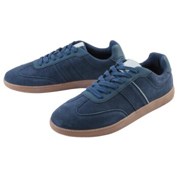 LIVERGY® Herren Sneaker mit Leder (navy, 42) - B-Ware neuwertig