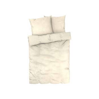 LIVARNO home Musselin-Bettwäsche, 220 x 200 cm, beige - B-Ware neuwertig