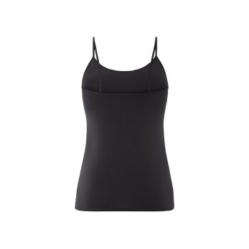 esmara® Damen Spaghettiträgerhemden, 3 Stück, hoher Baumwollanteil (Schwarz/weiß, L(44/46)) - B-Ware neuwertig