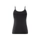 esmara® Damen Spaghettiträgerhemden, 3 Stück, hoher Baumwollanteil (Schwarz/weiß, L(44/46)) - B-Ware neuwertig