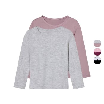 lupilu® Kleinkinder Langarmshirts, 2 Stück, mit...