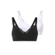 esmara® 2er Set Damen-Still-BHs, 85B, schwarz/weiß - B-Ware neuwertig