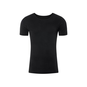 LIVERGY® Herren Feinripp-Unterziehshirts, 3 Stück (Rundhals, Schwarz, 4/S) - B-Ware neuwertig