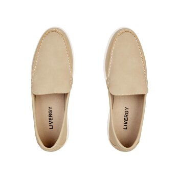 LIVERGY® Herren Slipper mit leichter Laufsohle (Beige, 43) - B-Ware sehr gut
