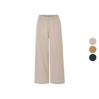 esmara® Damen Wide-Leg-Hose mit Crinkle-Effekt - B-Ware