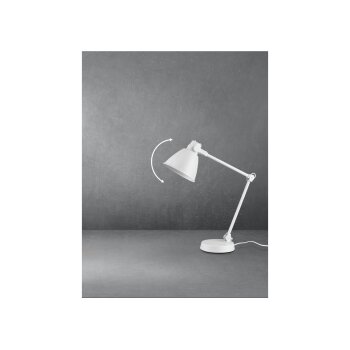LIVARNO home LED-Tischleuchte, mit neigbarem Federgelenk-Arm (Weiß) - B-Ware neuwertig