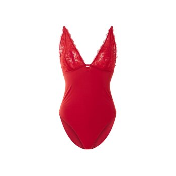 esmara® Damen Body mit Spitze (Rot, S(36/38)) - B-Ware neuwertig