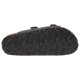 esmara® Damen Pantoletten mit Lederdecksohle (Schwarz, 39) - B-Ware neuwertig