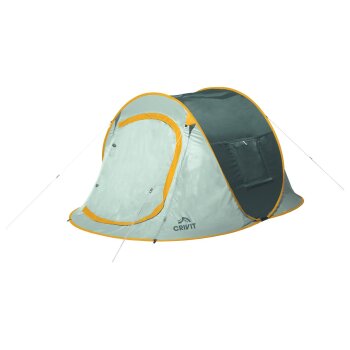 CRIVIT Pop-up-Campingzelt, für 2 Personen, grün/gelb - B-Ware sehr gut