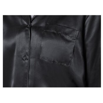 esmara® Damen-Pyjama, aus Satin, L, schwarz - B-Ware neuwertig