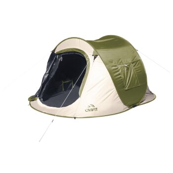 CRIVIT Pop-up-Campingzelt, für 2 Personen (beige/grün) - B-Ware sehr gut