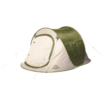 CRIVIT Pop-up-Campingzelt, für 2 Personen (beige/grün) - B-Ware sehr gut