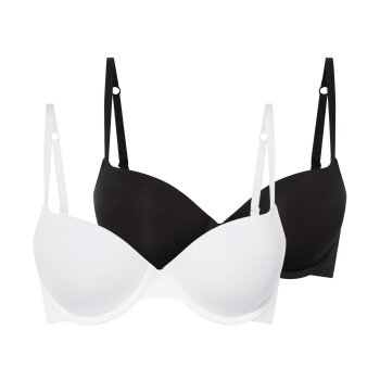 esmara® Damen Push-UP-BHs, 2 Stück, mit verstellbaren Trägern - B-Ware