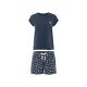 esmara® Damen Pyjama, mit kleinen Seitenschlitzen (navy, XS(32/34)) - B-Ware neuwertig