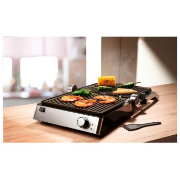 SILVERCREST® KITCHEN TOOLS Kontaktgrill SKGE 2000 D3, 180° aufklappbar - B-Ware Transportschaden Kosmetisch
