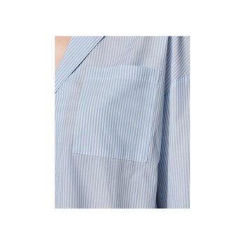 esmara® Damen Pyjama, mit Brusttasche (Blau/Weiß, S(36/38)) - B-Ware neuwertig