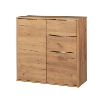 LIVARNO home Kommode »Verona«, mit Griffe in Mattsilber-Optik - B-Ware Transportschaden