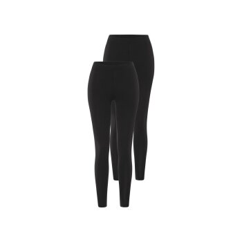esmara® 2er Set Damen-Leggings, M, schwarz - B-Ware...