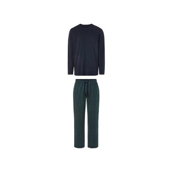 LIVERGY® Herren Pyjama, mit Baumwolle (navy, L (52/54)) - B-Ware neuwertig
