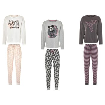 Damen Pyjama »Disney«, mit Eingrifftaschen -...