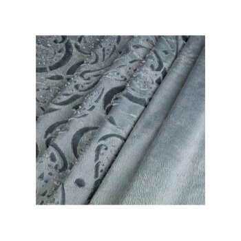 LIVARNO home Plüsch-Bettwäsche, Prägeoptik, 200 x 220 cm, 70 x 90 cm, grau - B-Ware neuwertig