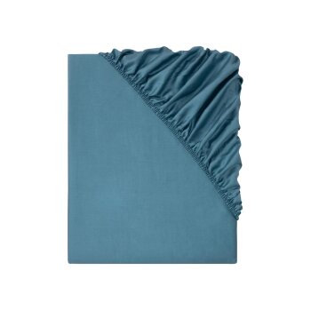 LIVARNO home Satin-Spannbettlaken, 90-100 x 200 cm (Blau)...