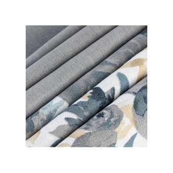 LIVARNO home Renforcé-Bettwäsche, 155 x 220 cm (weiß/blau/grau) - B-Ware neuwertig
