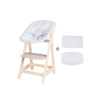 roba 2-in-1 Treppenhochstuhl Born Up Zickzack, mit Sitzverkleinerer, natur - B-Ware gut