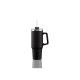 LIVARNO HOME Doppelwandiger Edelstahl-Becher mit Griff (Schwarz) - B-Ware neuwertig