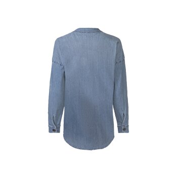 esmara® Damen Jeans-Overshirt mit Kentkragen (Blau, 36) - B-Ware neuwertig