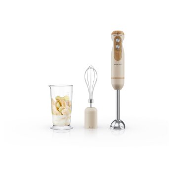 SILVERCREST® KITCHEN TOOLS Stabmixer-Set »SSSH 600 B1 / SOSSH 600 B1«, 3-in-1 (Beige) - B-Ware neuwertig