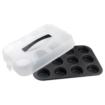zenker Muffinblech / Dessertform, mit Transporthaube -...