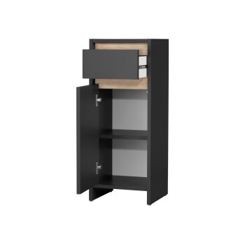 LIVARNO HOME Seitenschrank »Oslo«, mit Tür und Schublade, anthrazit - B-Ware neuwertig
