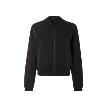 esmara® Damen Sweatjacke, mit Baumwolle (Schwarz, S (36/38)) - B-Ware neuwertig