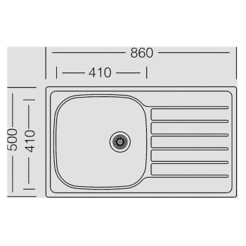 respekta Edelstahlspüle DALLAS 86 x 50 cm - B-Ware sonstiges