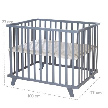roba Laufgitter, 75x100 cm, greyish gesteppt, anthrazit - B-Ware sehr gut