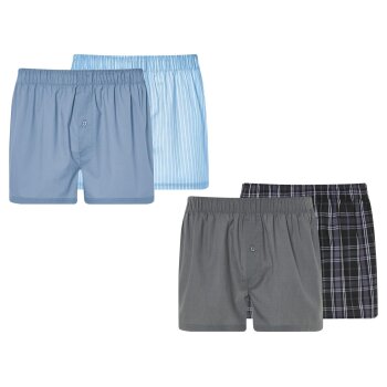 LIVERGY® Herren Webboxer, 2 Stück, aus reiner...